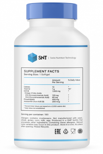 SNT Krill Oil, Масло криля, 180 капсул
