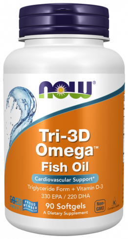 NOW Tri -3D Оmega, Три -3Д Омега, 90 капсул