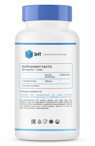 SNT L-Carnitine Tartrate, 60 таблеток