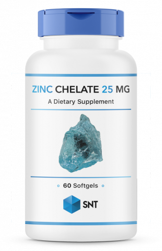 SNT Zinc Chelate 25 mg, Цинк Хелат 25 мг, 60 капсул