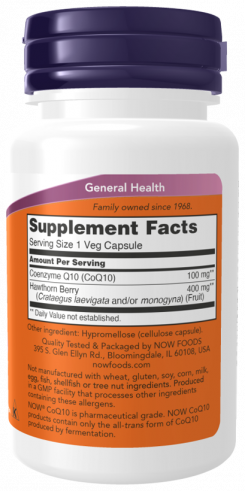 NOW Co Q10, 100 mg, Кофермент Q10, 100 мг, 30 капсул