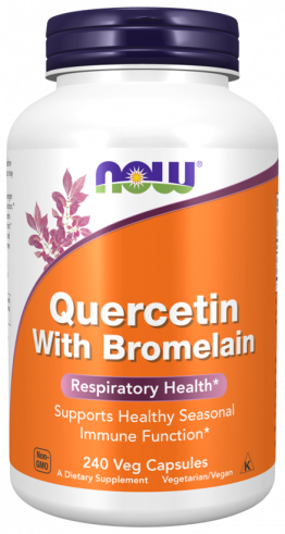NOW Quercetin With Bromelain, 240 капсул