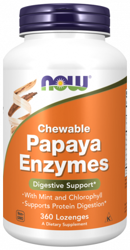 NOW Papaya Enzyme, 360 таблеток