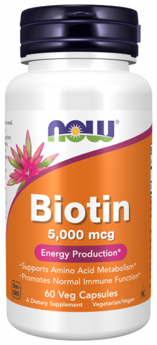 NOW Biotin, Биотин, 60 капсул