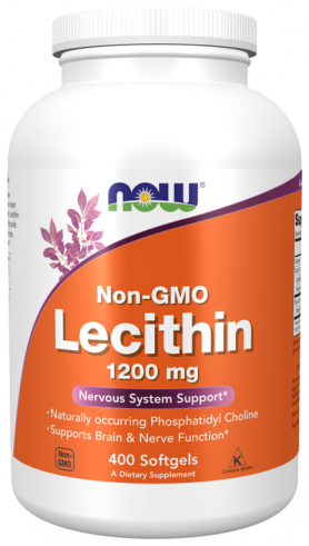 NOW Non-GMO Lecithin 1200 mg, 400 капсул