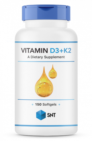 SNT Vitamin D3+K2, Витамин Д3+К2, 150 капсул