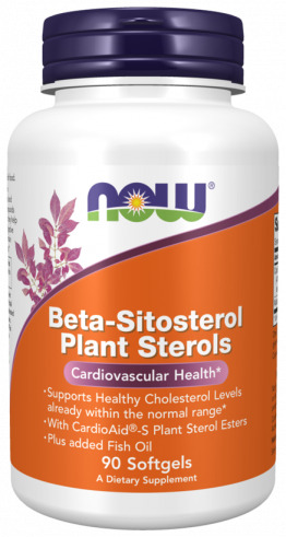 NOW Beta-Sitosterol Plant Sterols, 90 капсул