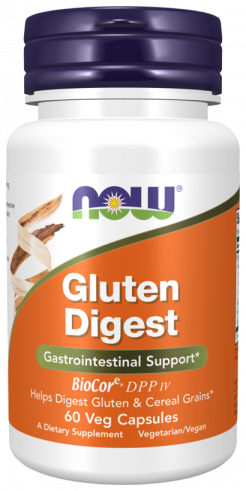 NOW Gluten Digest, 60 капсул