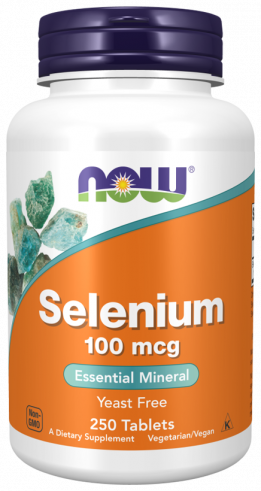 NOW Selenium 100 mcg, 250 таблеток