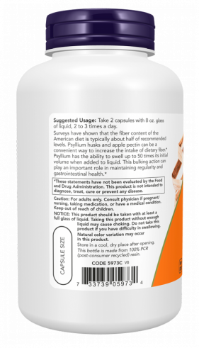 NOW Psyllium Husk Caps 700 mg, 180 капсул