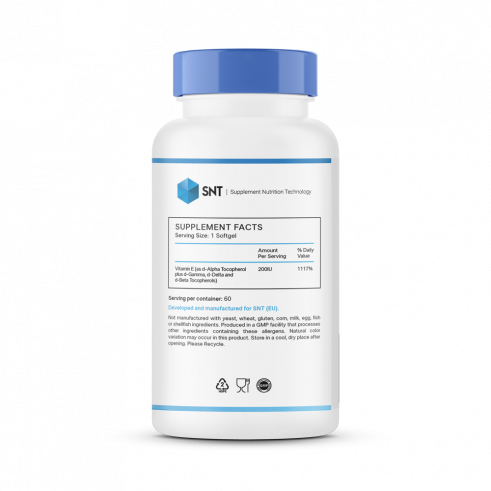 SNT Vitamin E, Витамин Е, 60 капсул