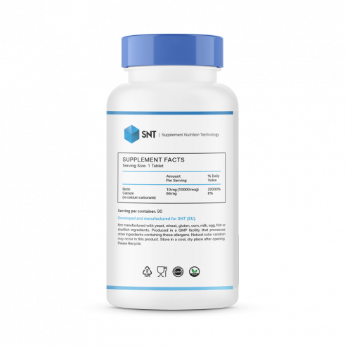 SNT Biotin, Биотин, 90 таблеток