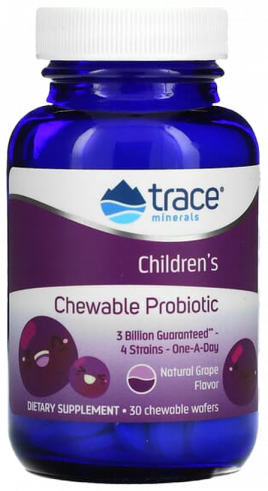 Trace Minerals Children's Chewable Probiotic, 30 таблеток