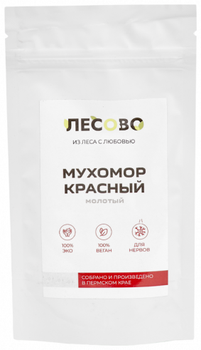 Лесово Мухомор красный молотый, 100 грамм