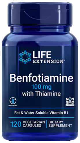 Life Extension Benfotiamine with Thiamine 100 mg, 120 капсул