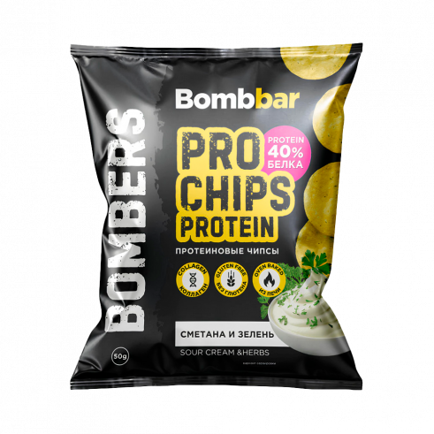 Bombbar Чипсы протеиновые цельнозерновые PRO, 50 грамм