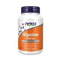NOW Glycine 1000 mg, Глицинон, 100 капсул