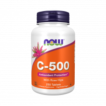 NOW C-500 with Rose Hips, C-500 c Шиповником, 250 таблеток